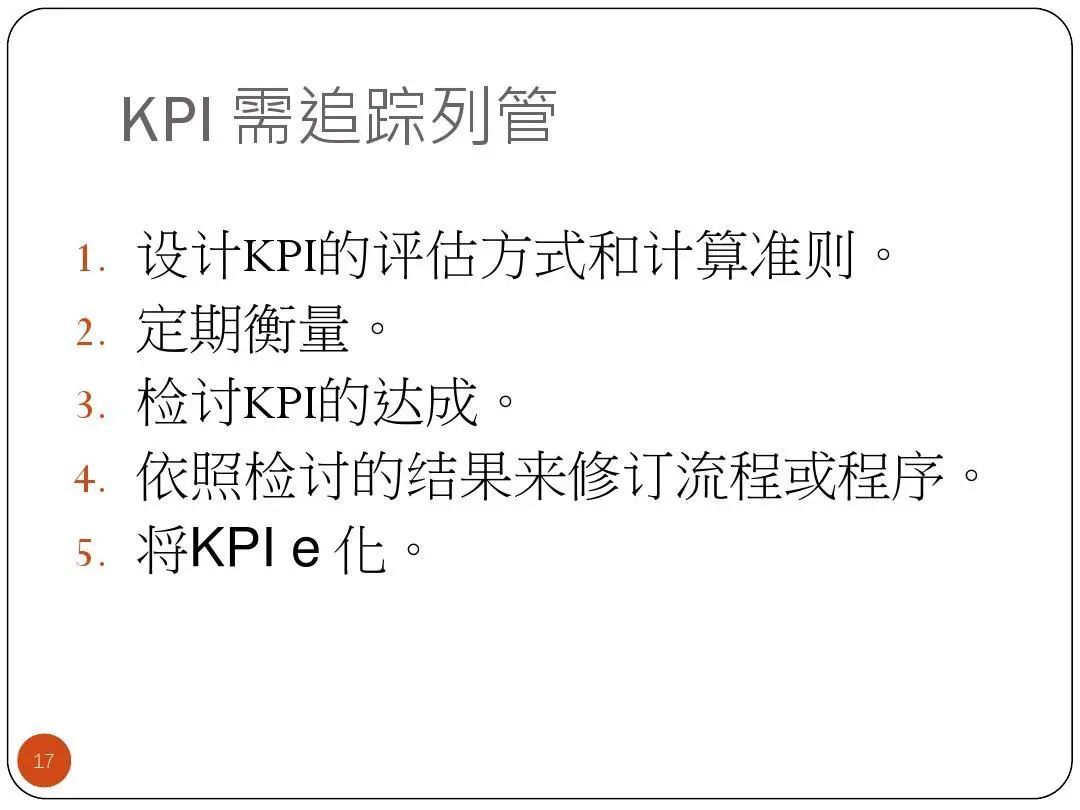 ISO9001质量目标及KPI指标分解